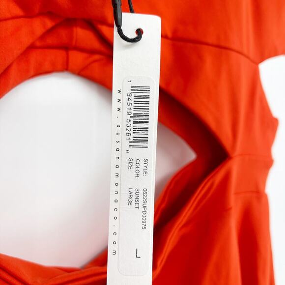 Susana Monaco A Line Cutout Dress Sunset Size Large NWT - Picture 10 of 12